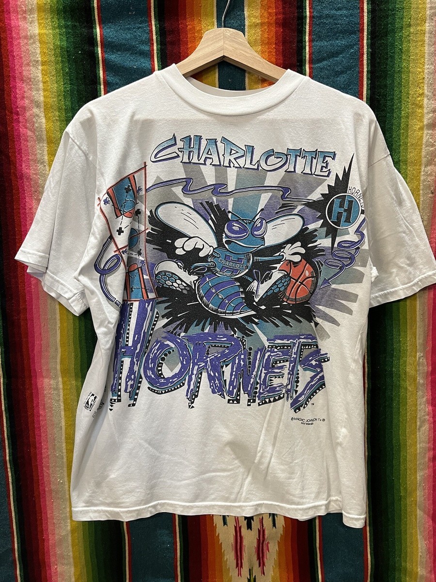 Vintage Charlotte Hornets, Magic Johnson tee, size L white | eBay