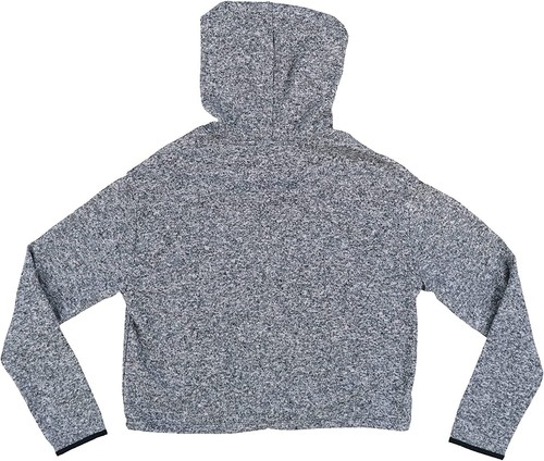 Victoria's Secret Pink Large Cropped Hoodie Pullover Sweatshirt in Heather Gray - Picture 3 of 4