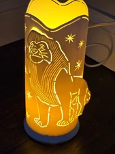 Vtg Disney Lion King Lamp Mufasa 1990's Lamp Light Light Silhouette  Lion King