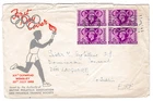 GB 1948 Olympic Games FDC 6D  Block (Cover Imperfect) WS39791