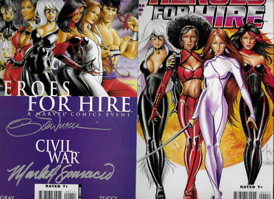 Heroes For Hire #1 SIGNED BY BILLY TUCCI & MARK SPARACIO + # 4 CLASSIC COVER LOT