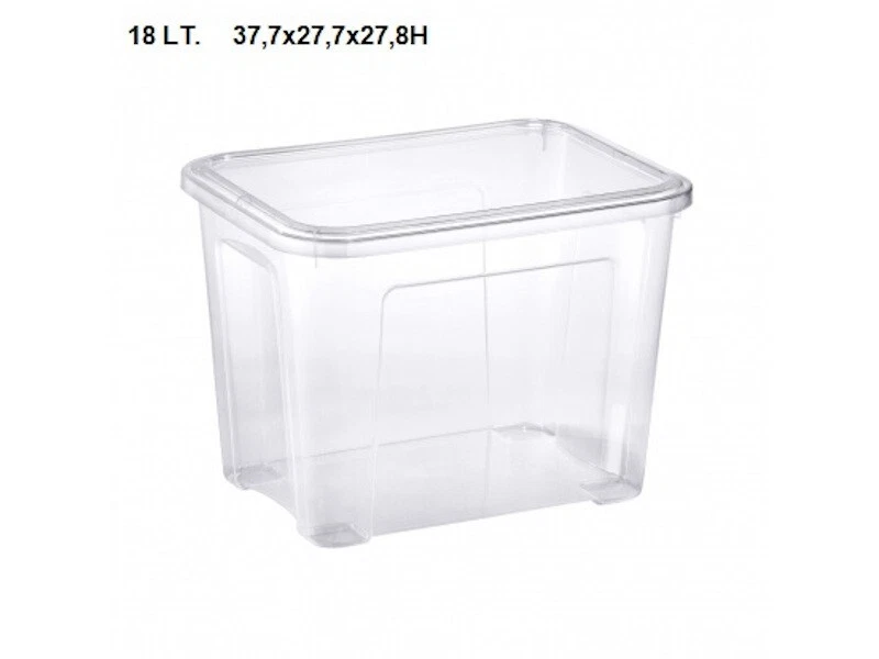 Tribello Contenitori Da 6 Litri Con Coperchi A Scatto, Set Da 4 In Plastica Colorata, Impilabili, Made In EU, Per Organizzare Casa E Ufficio.