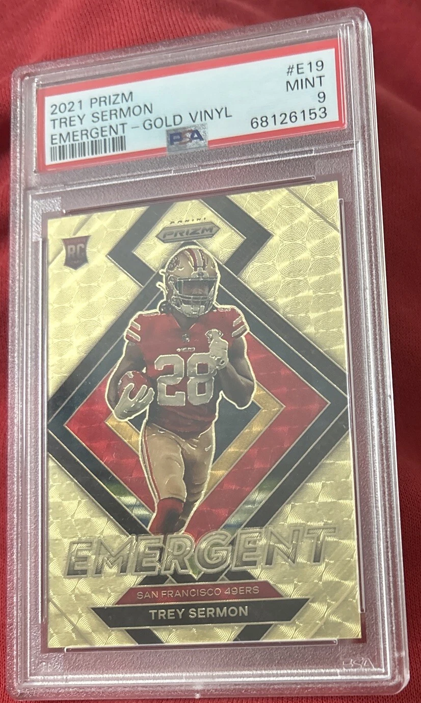 Trey Sermon Panini Prizm Emergent #E19 Gold Vinyl