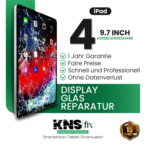 iPad 4 Gen. Display Frontglas Reparatur Glas Tausch✅ 24 Stunden!
