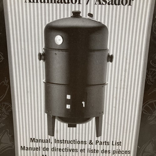 GrillPro Deluxe Charcoal Smoker & Grill 31816 16" Smoker MANUAL ONLY - Picture 3 of 6