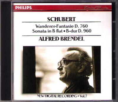 Alfred BRENDEL: SCHUBERT Piano Sonata D.960 Wanderer Fantasie D.760 PHILIPS CD