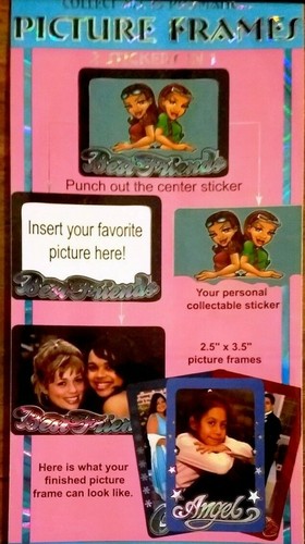 CUTIE Lot of 2 Prismatic 2-in-1 Picture Frame Combo Stickers Vend Mach Decals - Picture 3 of 4