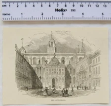 Vintage engraving: The Guildhall - exterior
