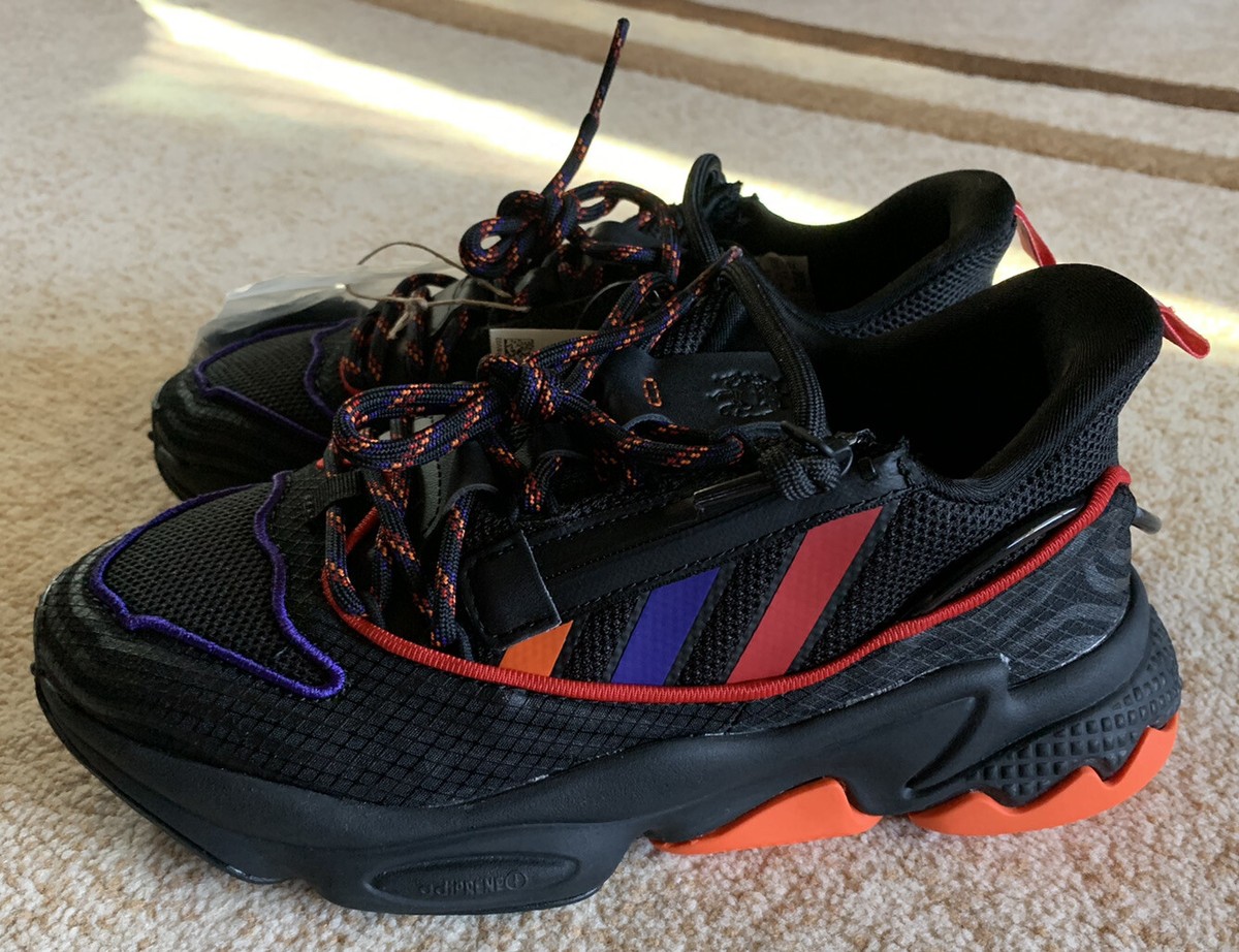Adidas Mens Ozweego Shoes Zip Chinese New Year Black/Orange Size