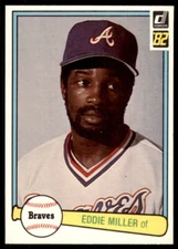 1982 Donruss Baseball Card Eddie Miller Atlanta Braves #425
