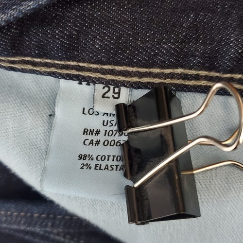 Hudson Jeans Mens 29 x 27 Clifton Blue Button Fly Boot Cut Dark Wash Denim - 第 15/17 張圖片