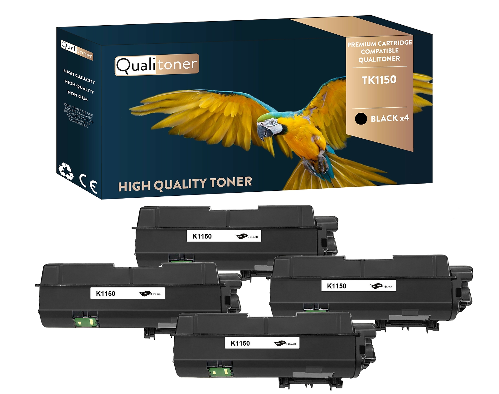 Toner TK1150 noir Qualitoner à haute opacité pour des textes ultra nets