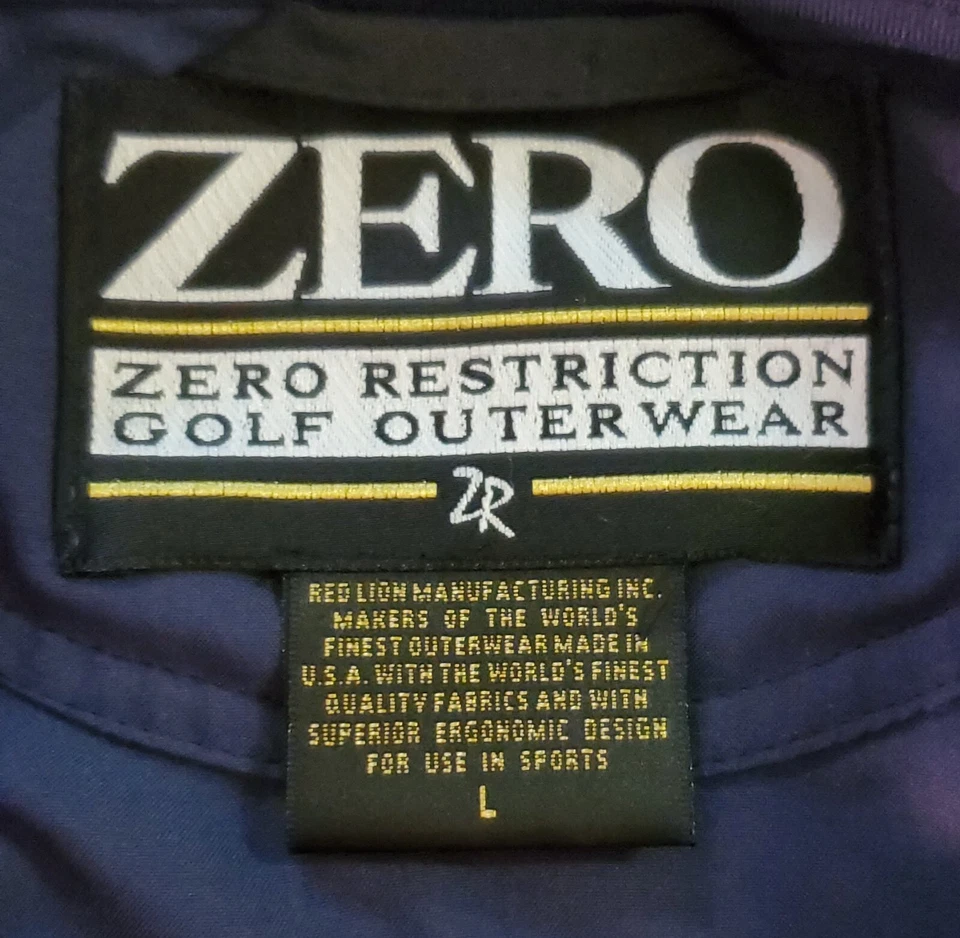 Zero Golf Vest Mens Sleeveless Button Down Embroidered Logo Large Navy Blue - Image 4 of 4