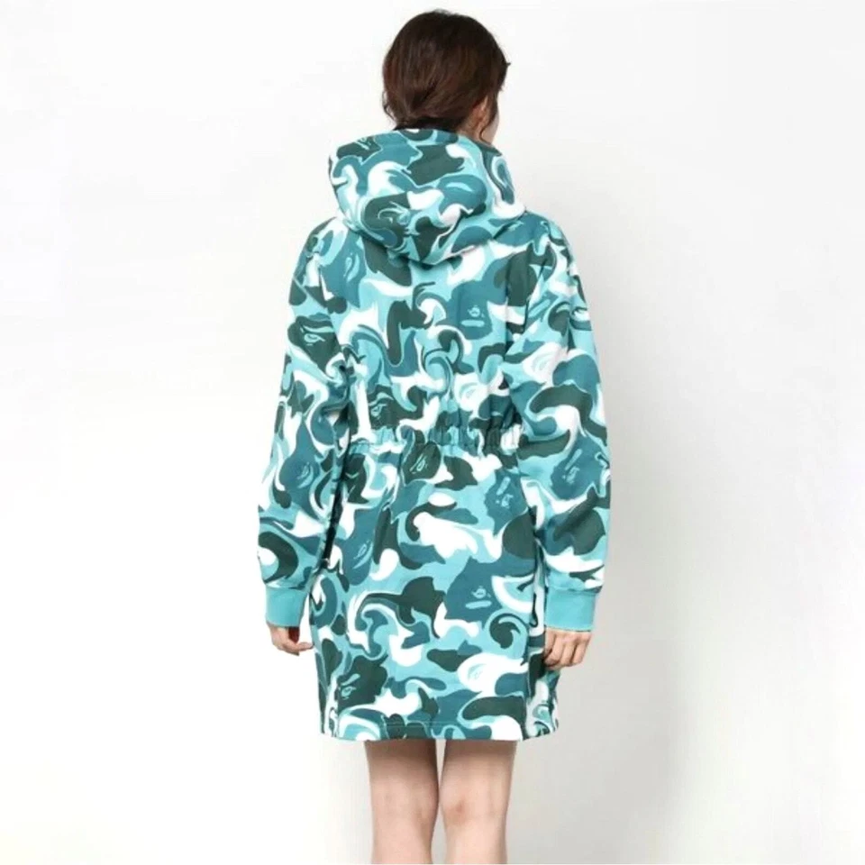 BAPE A 洗澡猿大理石迷彩连帽衫衬裙腰套衫 M 码女式 — 第 4/4 张图片