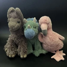 JOSIE Llama, Leggie Flamingo, Roarie Dino Lot - by Douglas Cuddle Toys