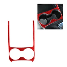For Dodge Journey 2009-2010 Red Carbon Fiber Water Cup Holder Panel Cover Trim