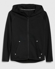 GapFit Kids Fit Tech Hoodie, XS 4-5 , Reflect Detail, NWT, Black, Free Shipping