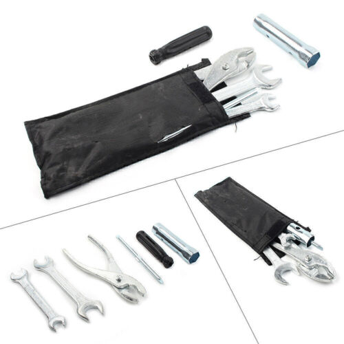 Spark Plug Spanner Wrench Plier Socket Tool Kit With Storage Pocket Motorcycle