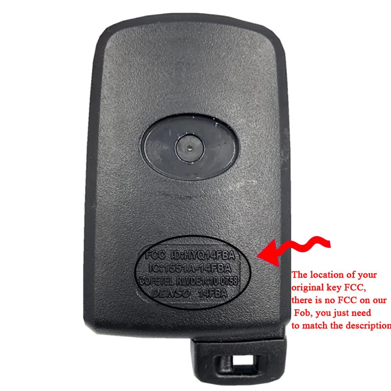 Mando a distancia Prox para Toyota RAV4 2013 14 15 16 17 2018 HYQ14FBA -G placa 0020 Foto 4 de 4