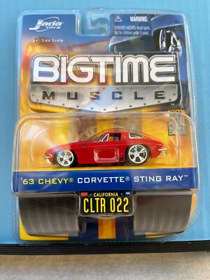 1/64 JADA BIGTIME MUSCLE 1963 CHEVY CORVETTE STING RAY CLTR 022 RED