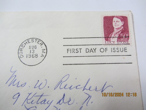 1968 #1291 & 1293 30C JOHN DEWEY 50C LUCY STONE FDC- ART CRAFT CACHET - Picture 2 of 5
