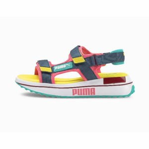 puma future rider sandals in black