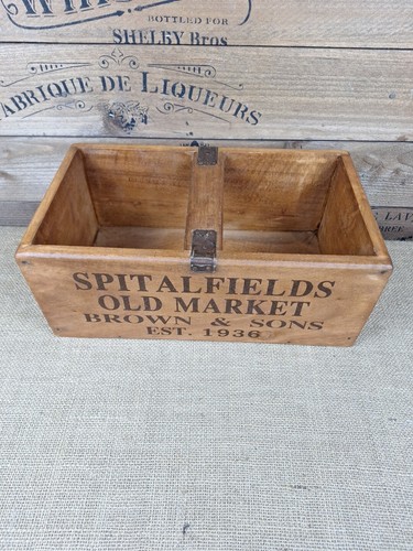 Decorative Spitalfields Old Market Storage Box Crate - Picture 18 of 26
