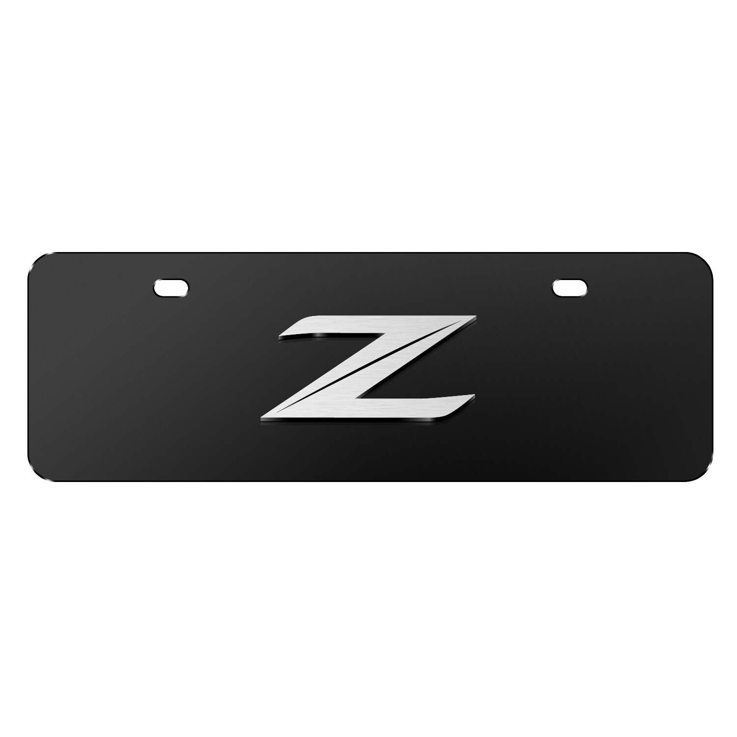for Nissan 370Z Z European Look Half-Size Black Stainless Steel License Plate