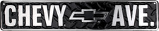 Chevy Ave Street Sign Diamond 24 X5 Embossed Metal Chevrolet Gm Bowtie