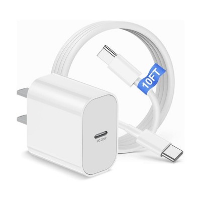 iPhone Cプラグ iPhone 17 16 15 Charger Block and 10ft Type C to C 1Pack 10 FT