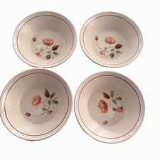 Dusty Meadow Korea Hand Painted Stoneware bowls x 4