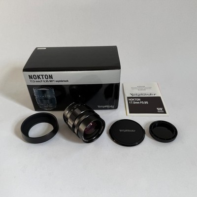 EXCELLENT W BOX Voigtlander Nokton 17.5mm f/0.95 Micro Four Thirds