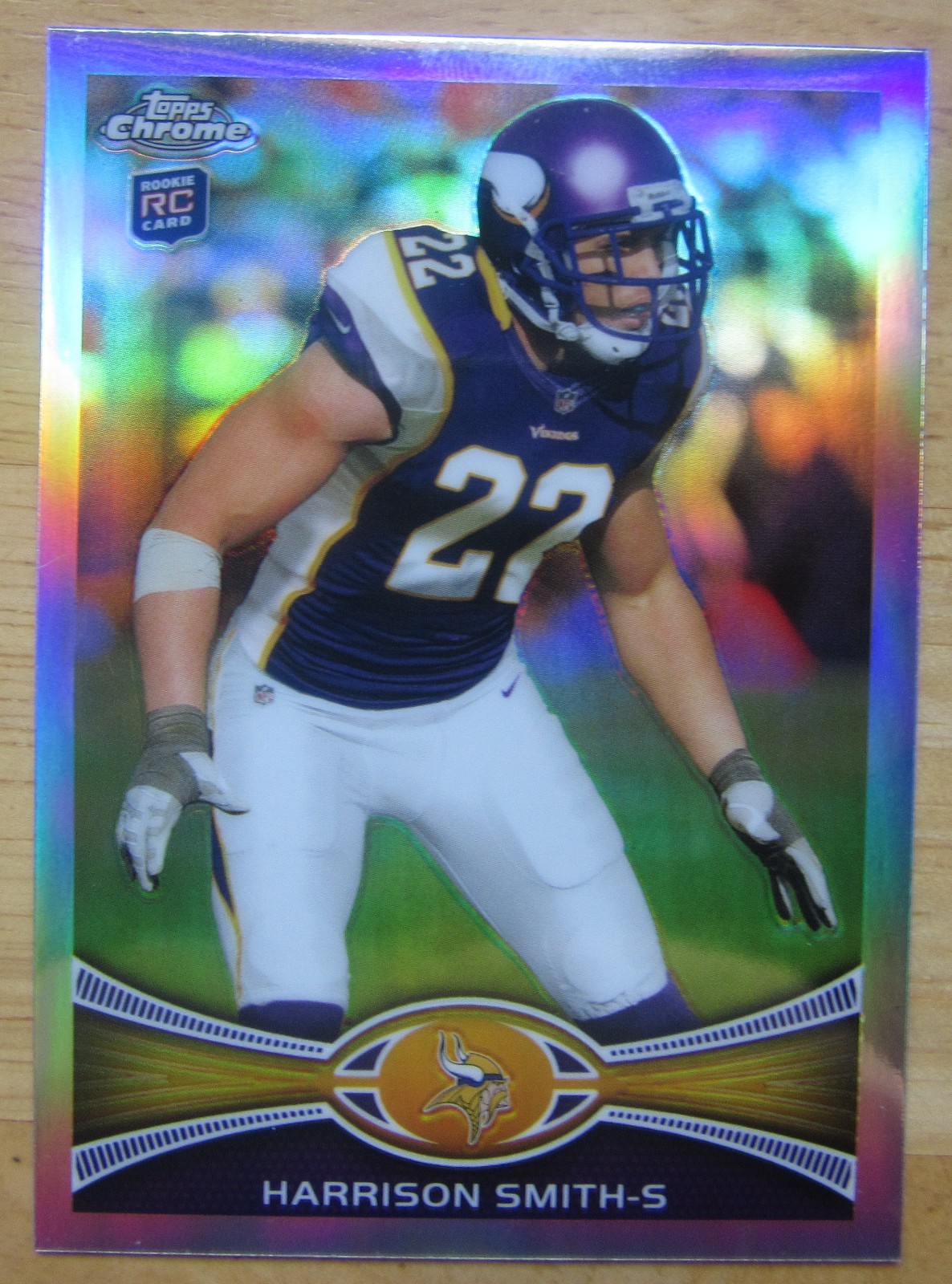 2012 Topps Chrome Refractor Harrison Smith #77 Rookie Card RC Minnesota Vikings