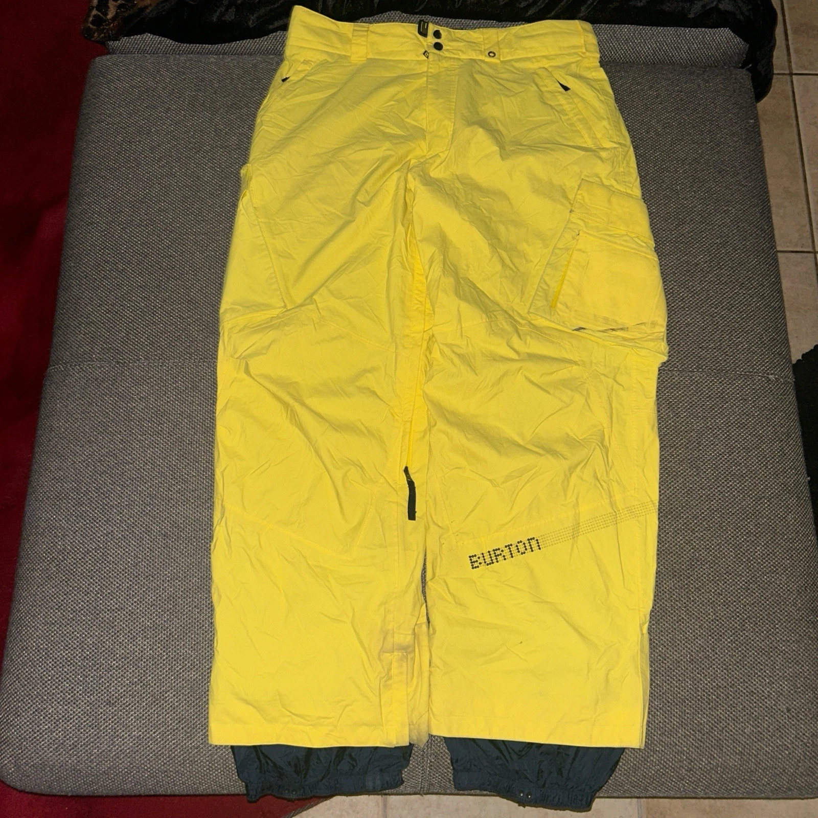 Burton Men’s Yellow Ski Snowboarding Snow Pants Size Large Outdoors Skiing Rare