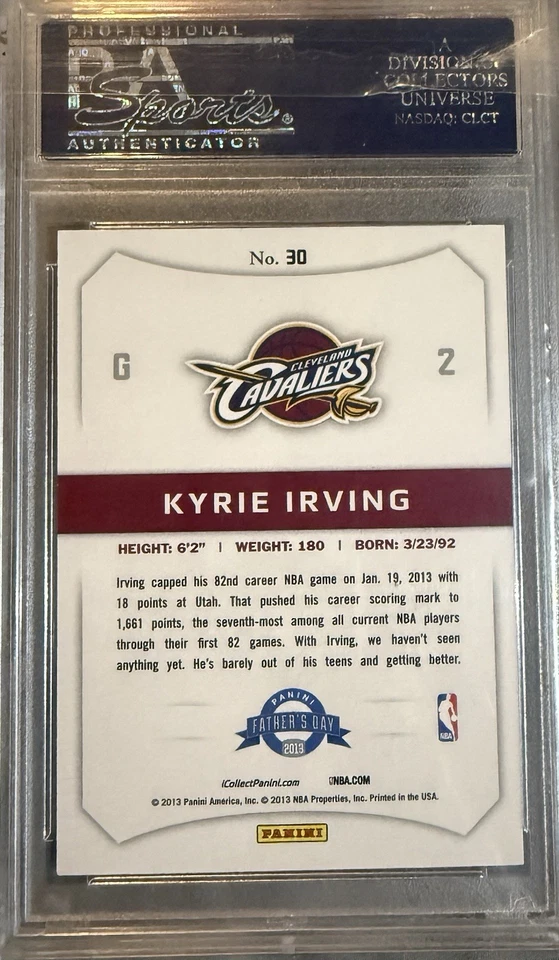 2012-13 Panini Kyrie Irving RC Novato Día del Padre Promo/499 PSA 10 Foto 2 de 2