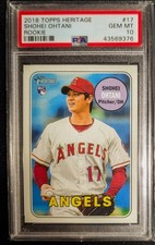 2018 TOPPS HERITAGE RC #17 SHOHEI OHTANI ROOKIE RC SP ACTION *PSA 10 GEM MINT