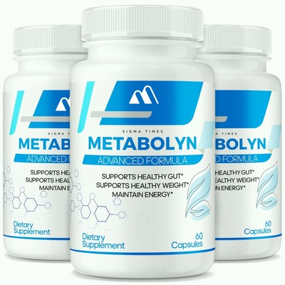 Metabolyn Supplement Weight Loss, Advanced Fat-Burner Support Formula - 3 Pack