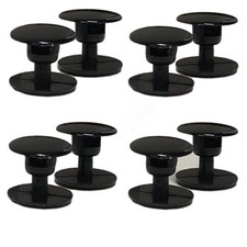 8 Sets Replacement Rivets for Beach Shoe 16 millimeters, Black