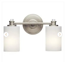 KICHLER Joelson 14 in. 2-Light Brushed Nickel Bathroom Vanity Light