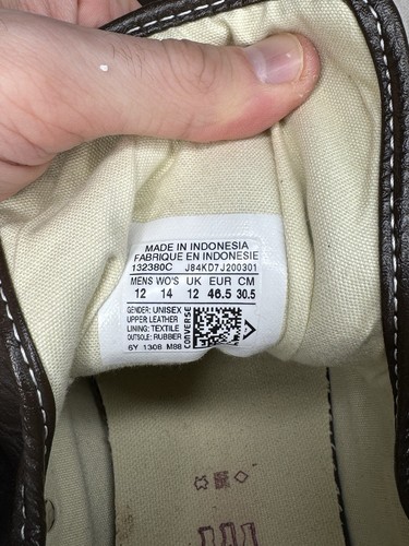 Converse All Star City Hiker Brown Leather Size 12 132380C RARE No Laces - Picture 11 of 13