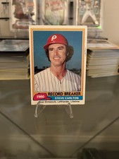 1981 Topps - Record Breaker Steve Carlton #202 No Black Border Above Top...