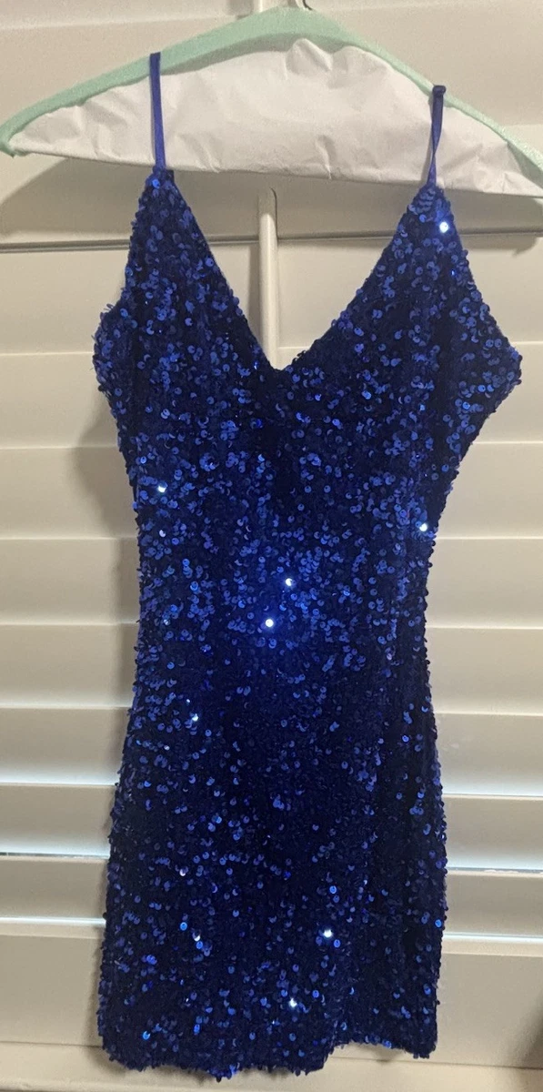 blue sequin dress windsor Blue Sequin Prom Dresses