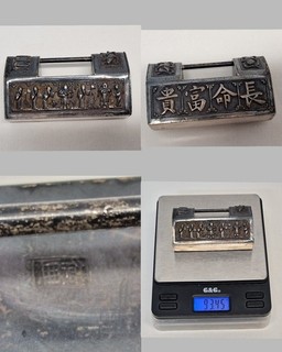 antikes chinesisches Vorhängeschloss Schloss Silberschloss Silber 925 / 93 g