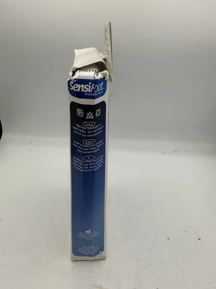 Meia SensiFoot para Diabéticos Conforto e Proteção Grande Branca Estilo Joelho Nova Na Caixa - Imagem 2 de 4