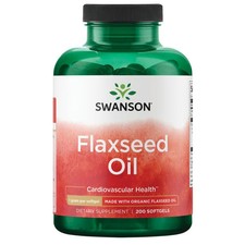 Swanson Flaxseed Oil Made with Organic Flaxseed Oil 1 G 200 Softgels