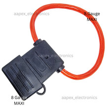 Heavy Duty MAXI In-Line Blade Fuse Holder For 8 Gauge Wire - 1/2/5/10/50 Lot