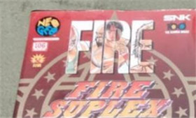 SNK Neo Geo AES ROM Cartridge Fire Suplex With Box & Manual Tested Used Japan