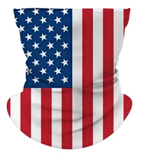 Funiverse Wholesale 50 Bulk Pack American Flag Neck Gaiter Tube Bandana - Each