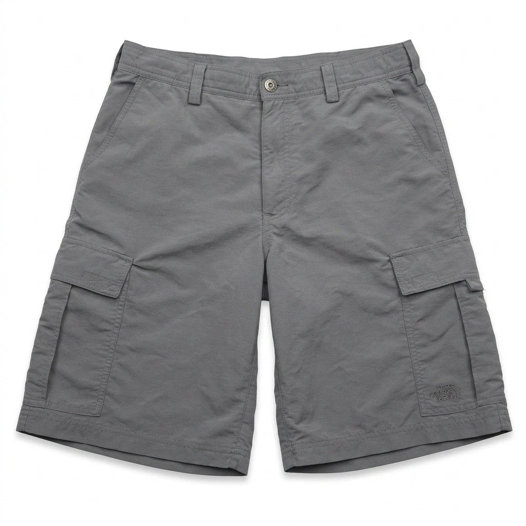 The North Face Men's 32 Cargo Shorts Gray Nylon Hiking Fishing Outdoor Utility