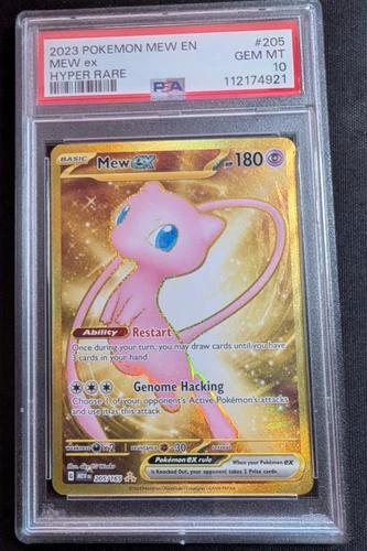 2023 Pokemon Mew ex 151 Hyper Rare Gold Card 205/165 - PSA 10 GEM MT - NEW CERT!